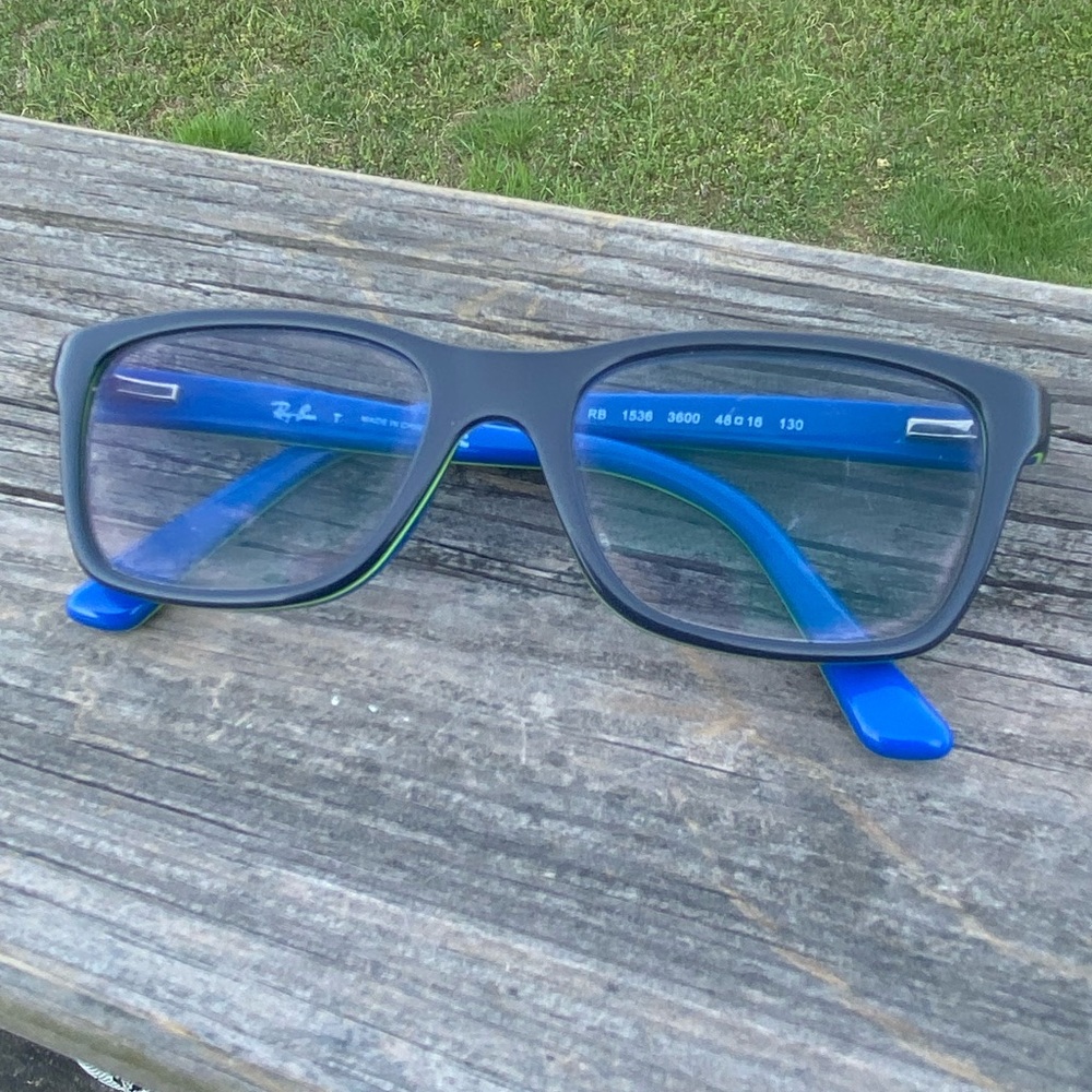 Ray-Ban Frames Black Blue green Eyeglasses RB1536 48[]16 130 Teen or small woman